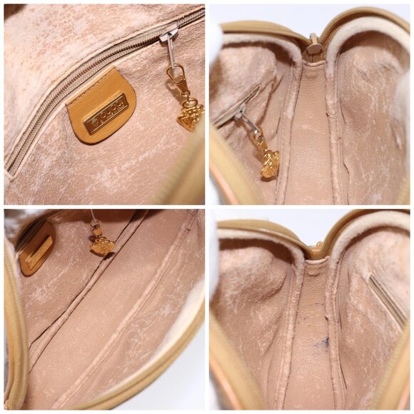 GUCCI Micro GG Supreme Shoulder Bag PVC Beige Gold Auth BA5021 - Picture 15 of 16
